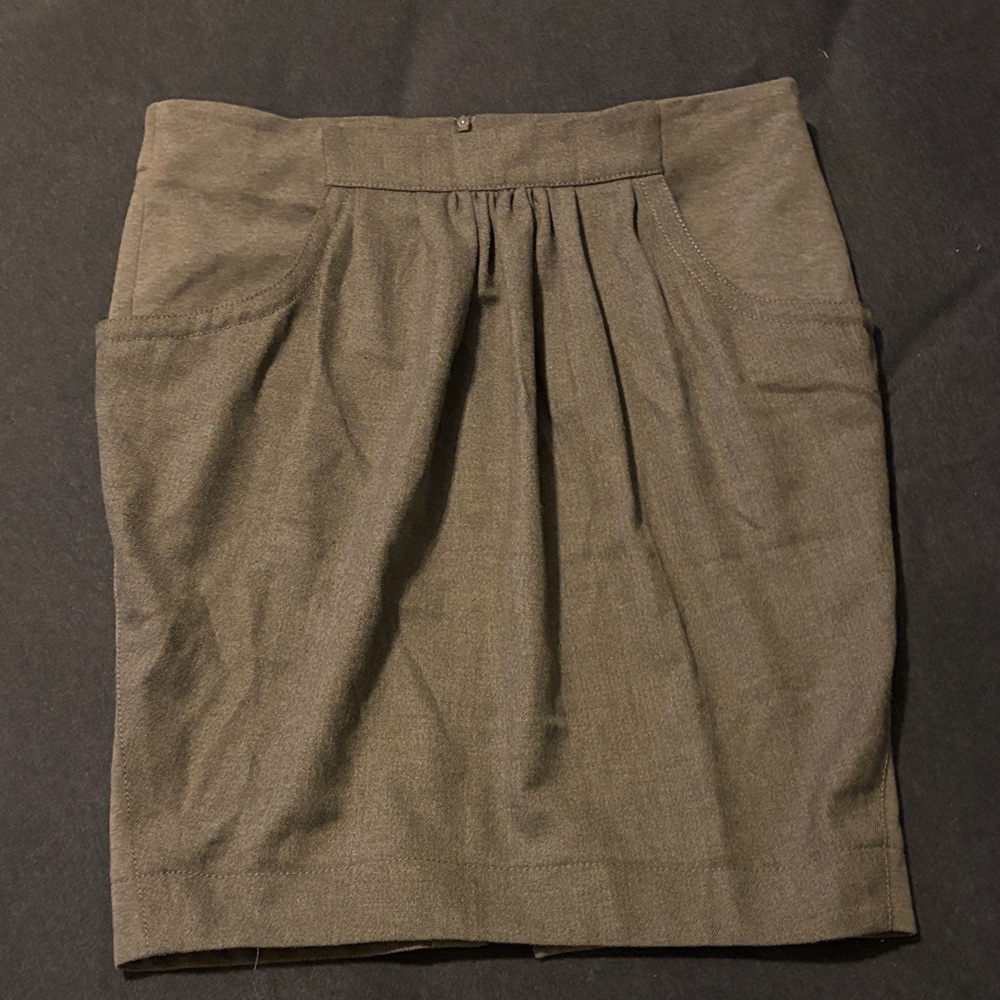 Brunello Cucinelli Gray midi wool Skirt